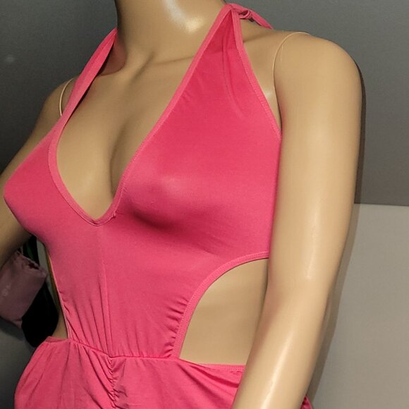 Sexy Women Pink Long Classy Dress Mermaid Club Style Small SL6074 - Picture 7 of 9